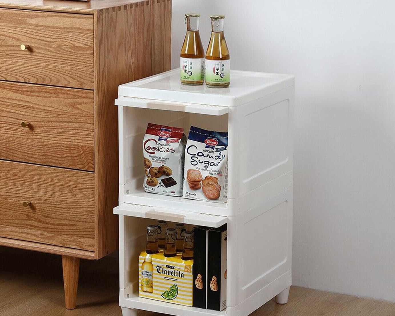 Multipurpose Storage Cabinet, Storage Solutions plastic drawers || Multi Layer Wardrobe Storage Drawers || Foldable Multipurpose Drawer Units For Kitchen, Bathroom, Bedroom, Cloth (2 Layer)