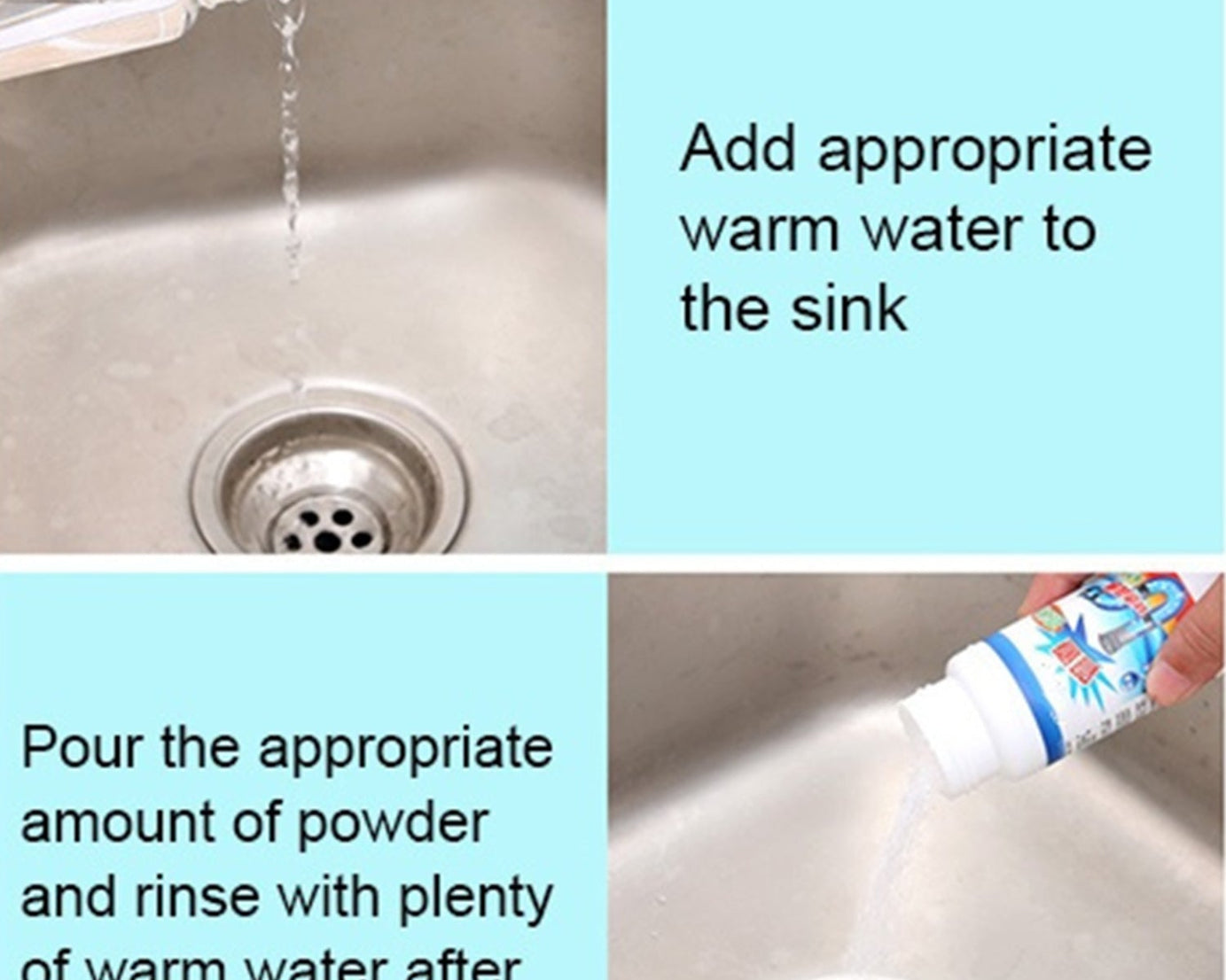 POWERFUL SINK AND DRAIN CLEANER, PORTABLE POWDER CLEANING TOOL SUPER CLOG REMOVER CHEMICAL POWDER AGENT FOR KITCHEN TOILET PIPE DREDGING