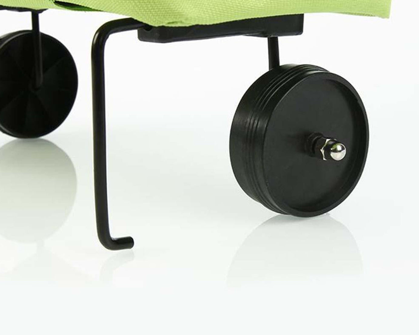 Compact folding trolley bag for shopping and travel luggage.