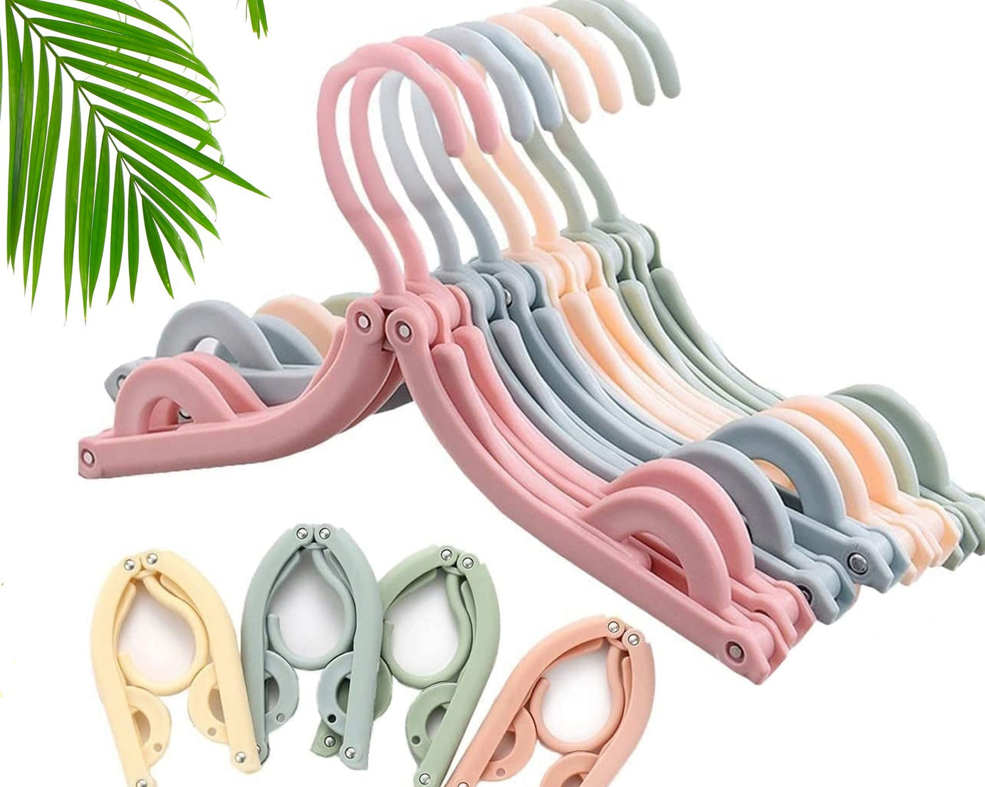 10 Pcs Portable Folding Clothes Hanger Creative Travel Easy to Carry Clothes Hanger for Adults and Children