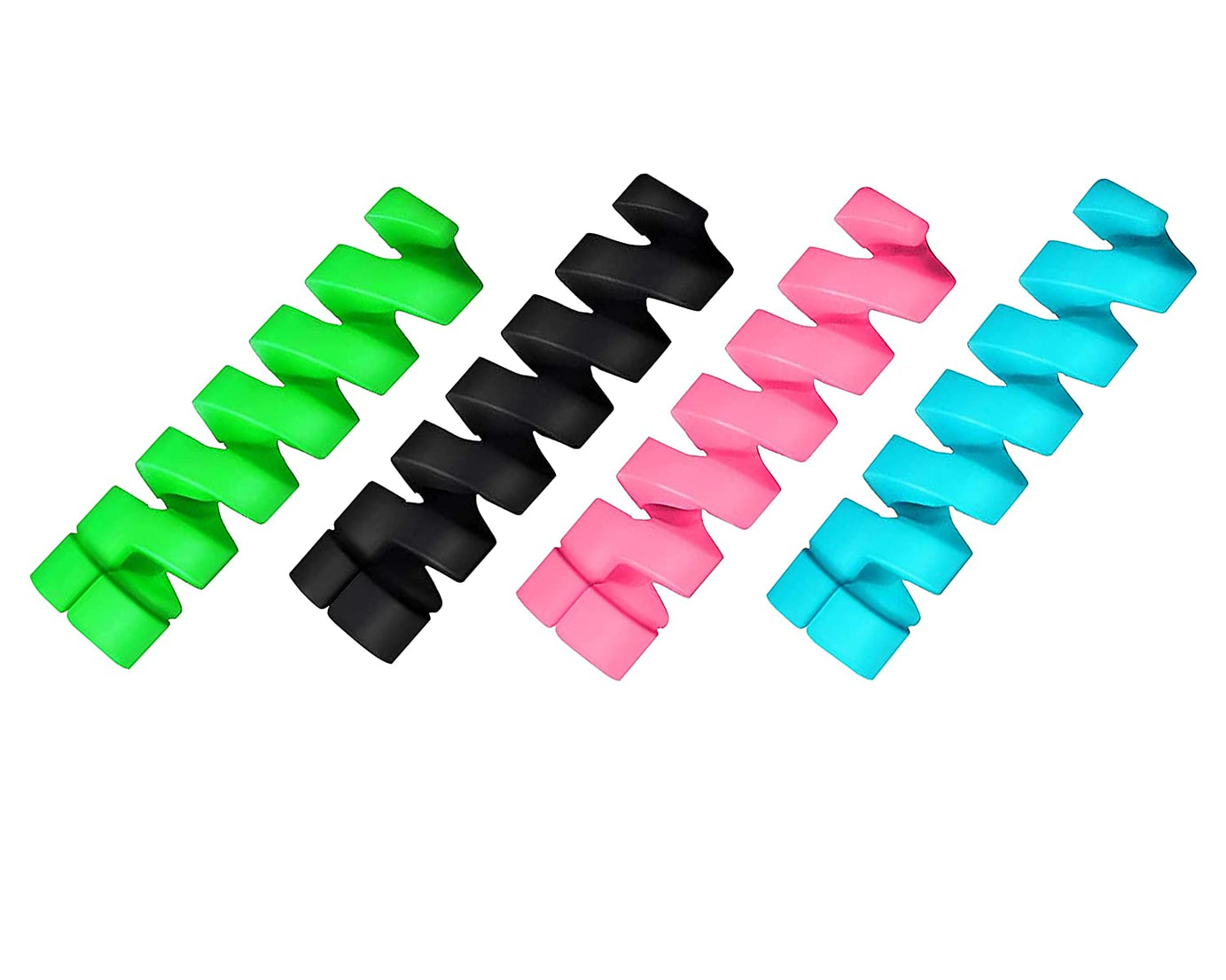 Spiral charger cable protectors, set of 4 for durability