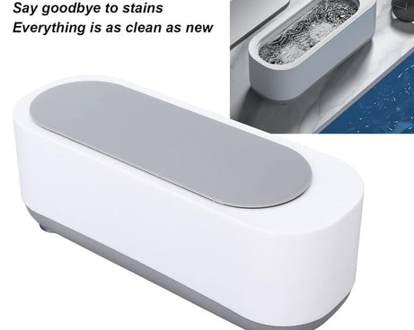 Ultrasonic Jewllery, Cleaner, Ultrasonic Cleaning Machine, Portable jewellery Cleaning Mchine For Jewellery, Ring, Silver, Retainer, Glasses, Watches, Coins, High Frequency Vibration Machine (Battery Not Included)