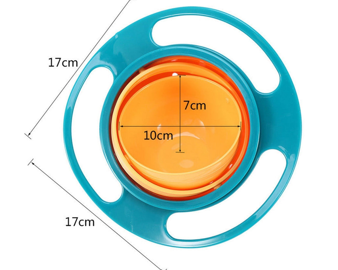 Efficient rotating baby bowl for hassle-free serving of food to toddlers.