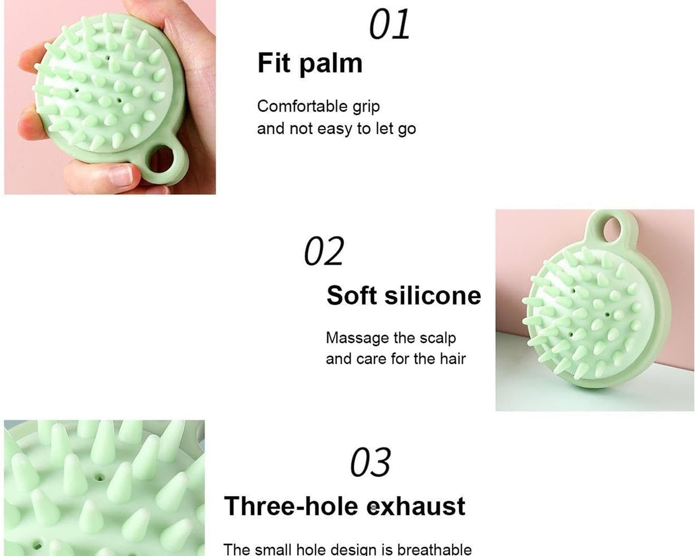 Comb Scalp Massage Brush, Hair brush, Hair Comb, Shower Brush, Bath Massage Brush, Small Portable Brush Washable Massage Comb Bath Shampoo Massages Effectively Remove Loose Short Hair