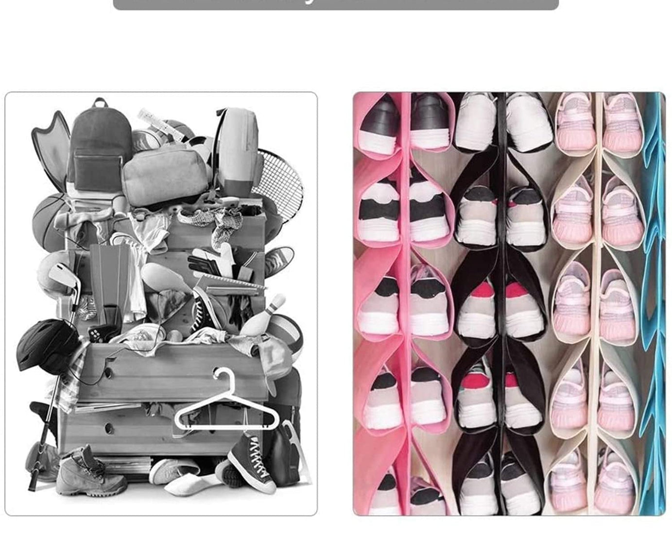 12 Grids Hanging Storage Bag (1 Pc / 12 Pocket / Mix Color)