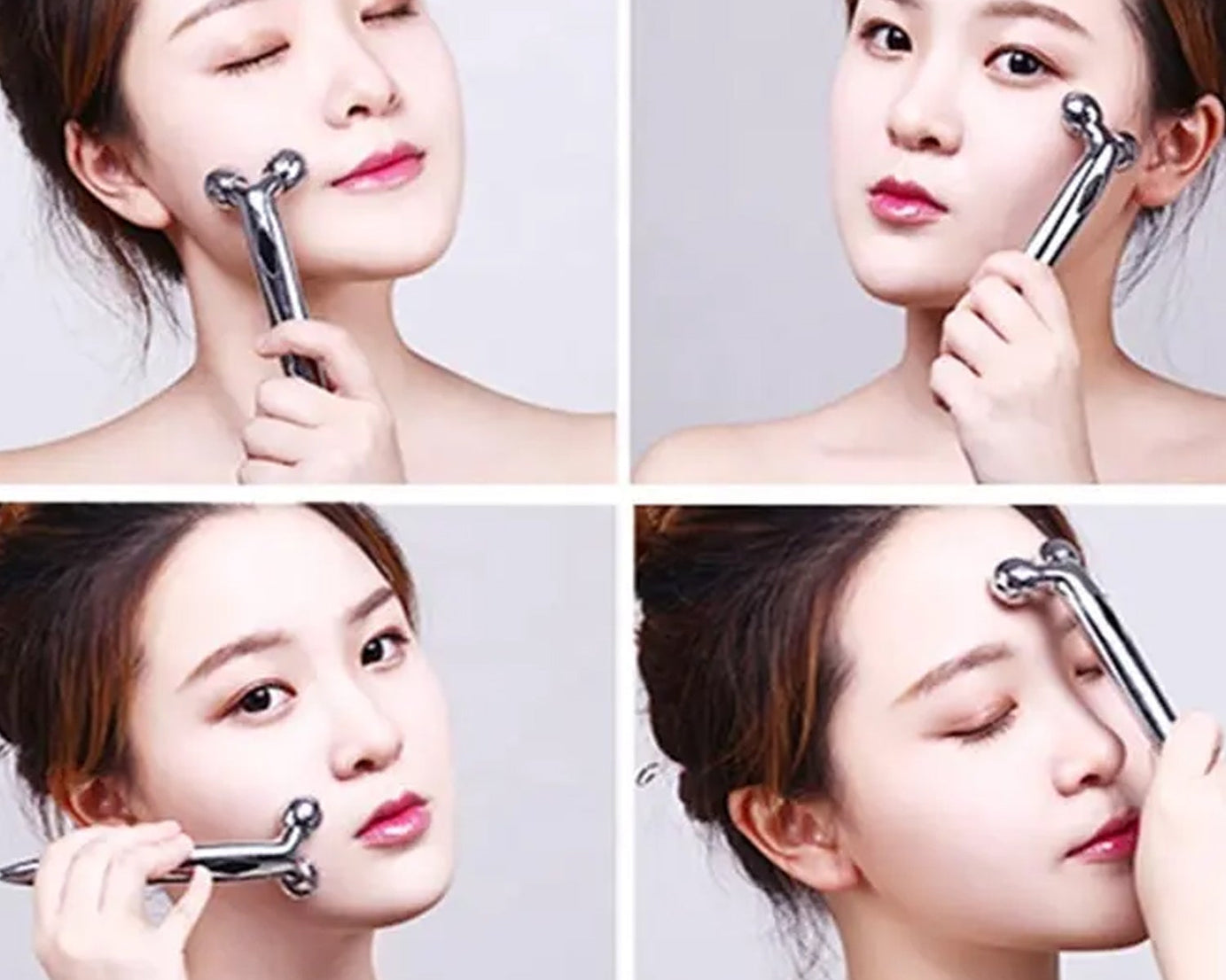360 Degree Facial Roller, designed for face lifting and skin tightening, improves blood circulation and reduces puffiness.
