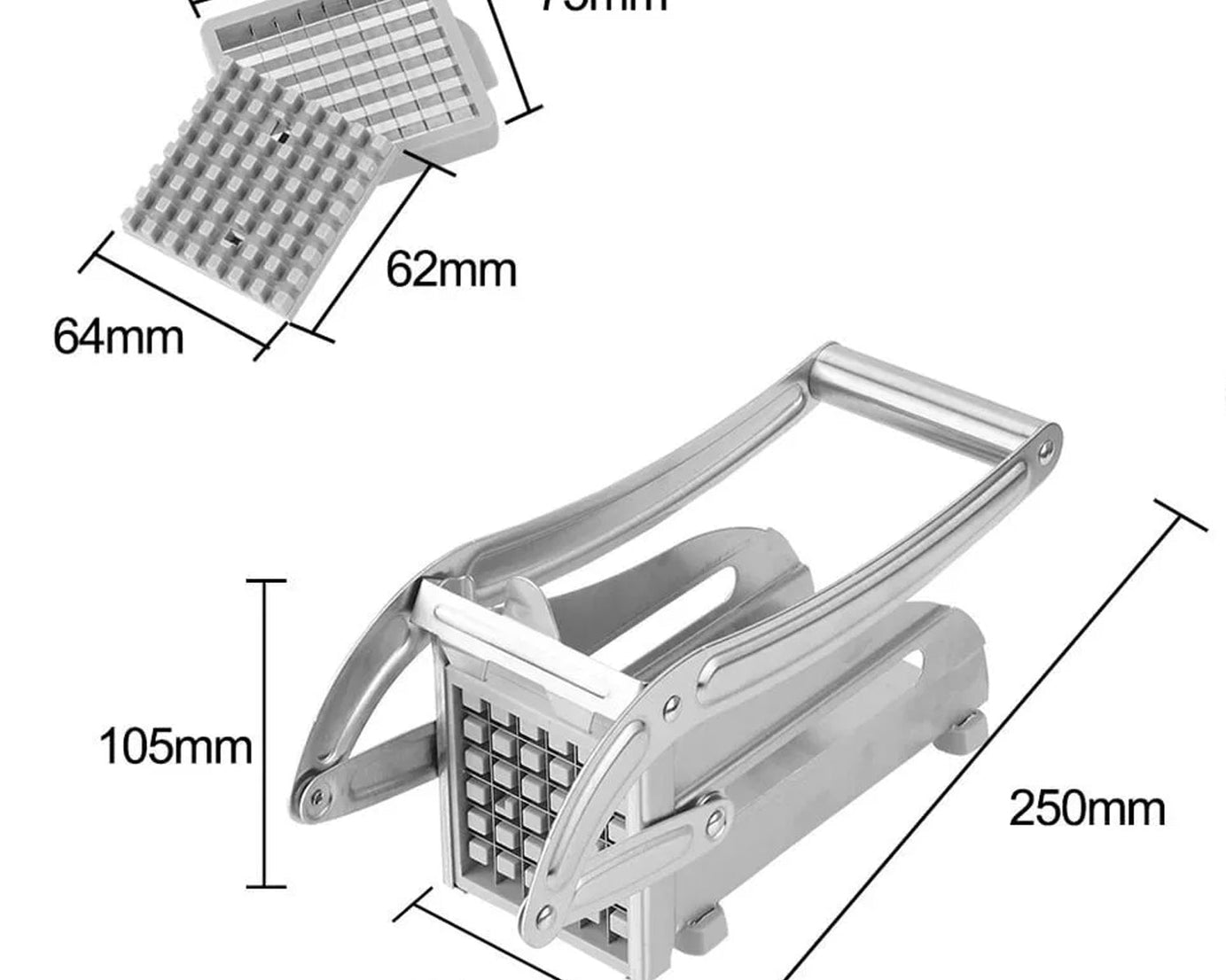 FRENCH FRIES POTATO CHIPS STRIP CUTTER MACHINE WITH BLADE