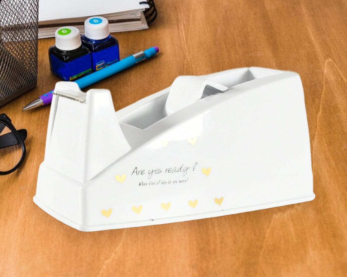 Plastic Tape Dispenser Cutter for Home Office use, Tape Dispenser for Stationary, Tape Cutter Packaging Tape School Supplies (1 pc / 325 Gm)