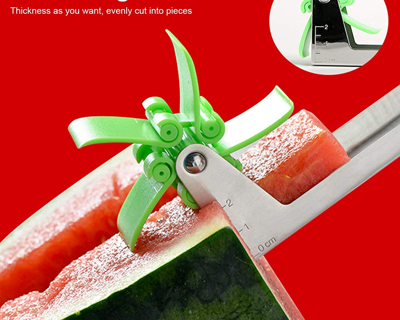 Stainless Steel Washable Watermelon Cutter Windmill Slicer Cutter Peeler for Home / Smart Kitchen Tool Easy to Use
