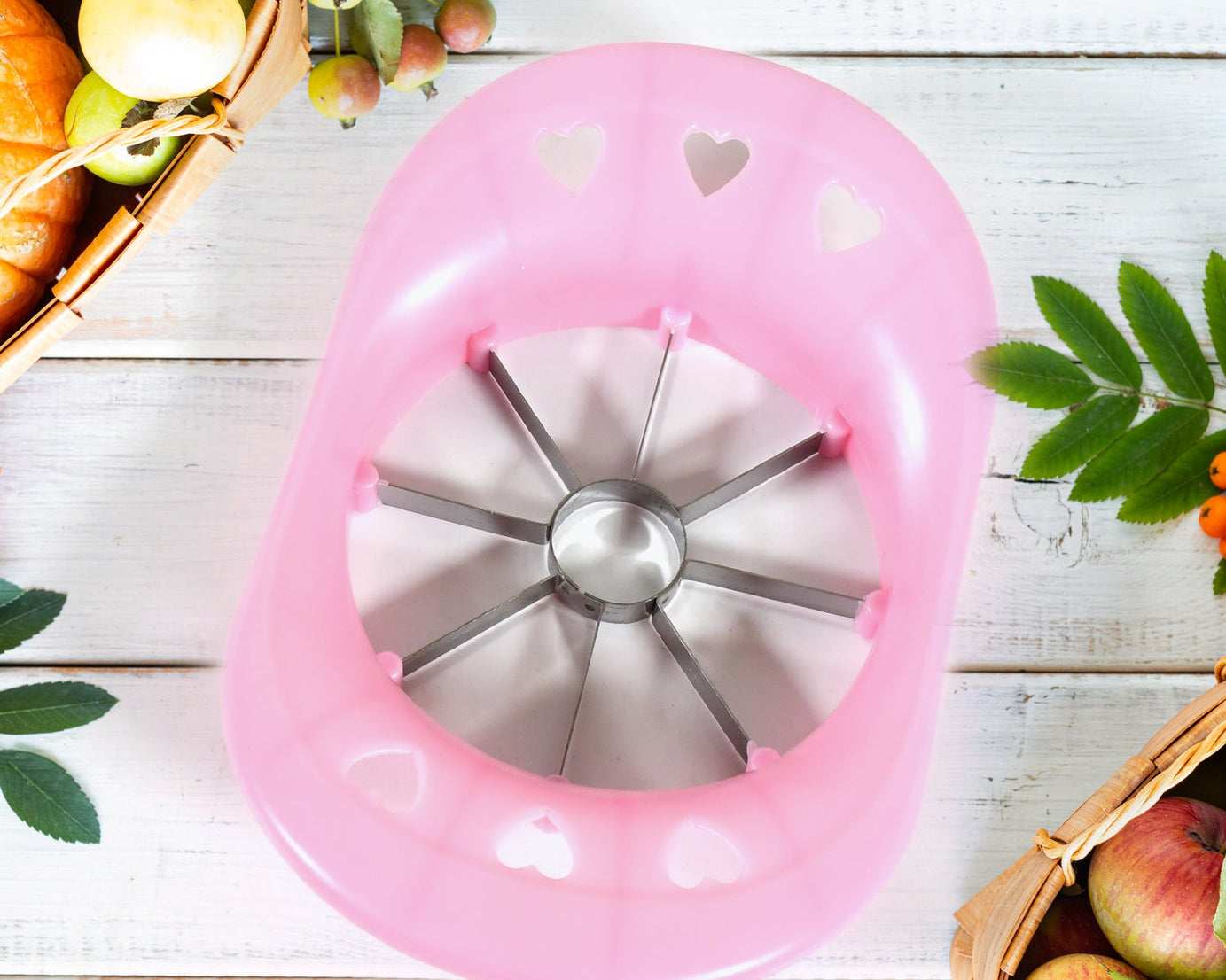 Multi Purpose Fruit Slicer Apple Cutter Regular With 8 Stainless Steel Blades Apple Slicer (1 Pc)