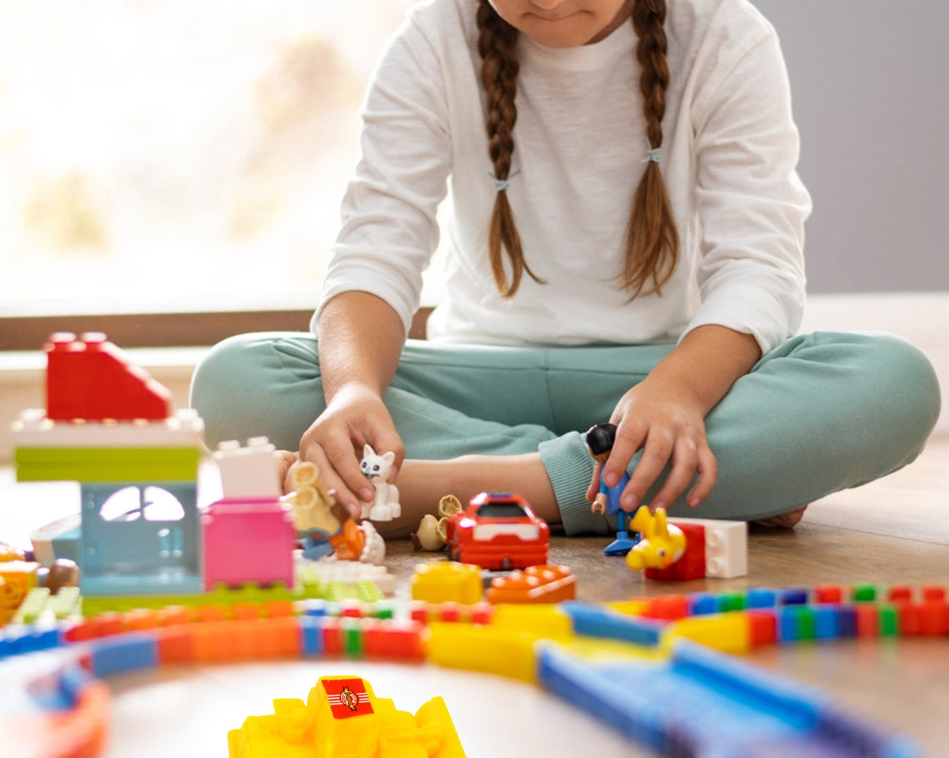 Vehicle Car Engineering Automobile Construction Car Toys Set for Children Kids Crane Excavator Road Roller Forklift Mixer Truck Transporter Truck Machine Construction Toys (6 Pcs Set)