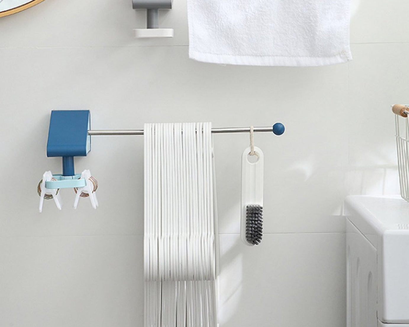 Self-adhesive utensil hangers