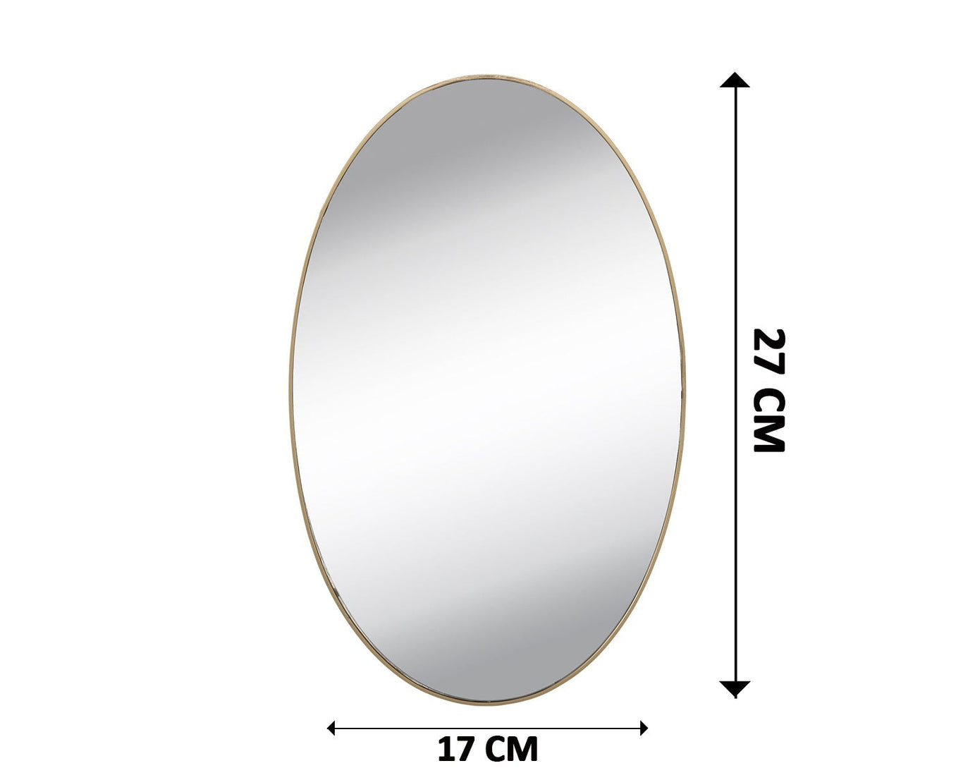 Oval-shaped 3D mirror sticker for decorative wall use.