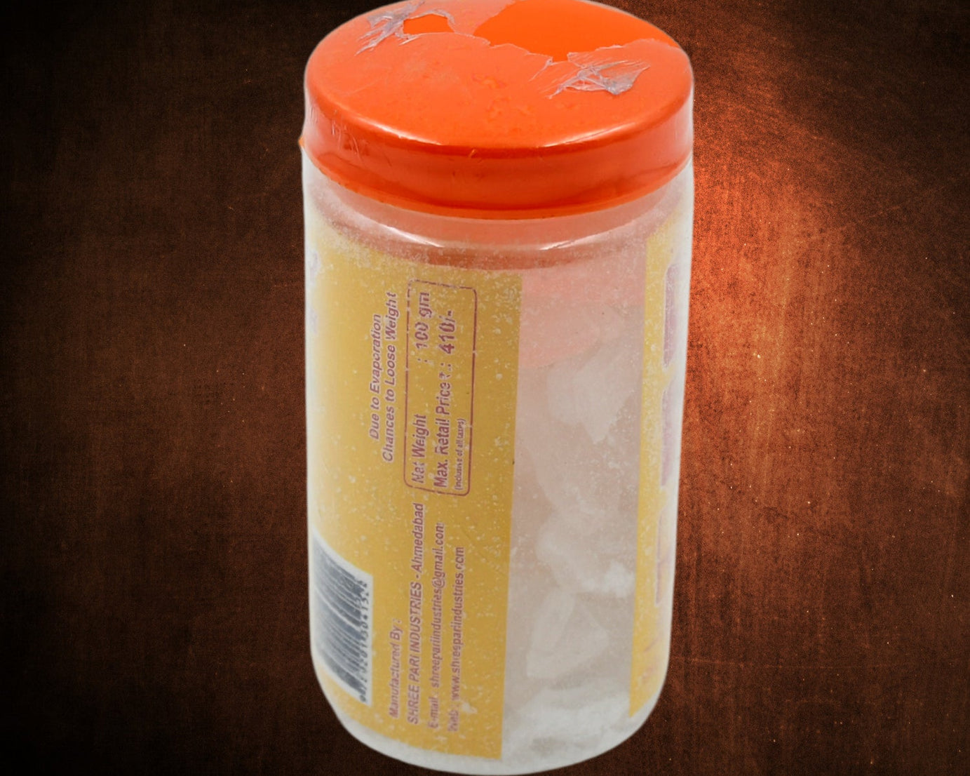 3619 Natural Bhimsheni Camphor (Kapoor) Bhimseni Camphor Kapoor / Kapur Isoborneol Flakes Jar 100gm