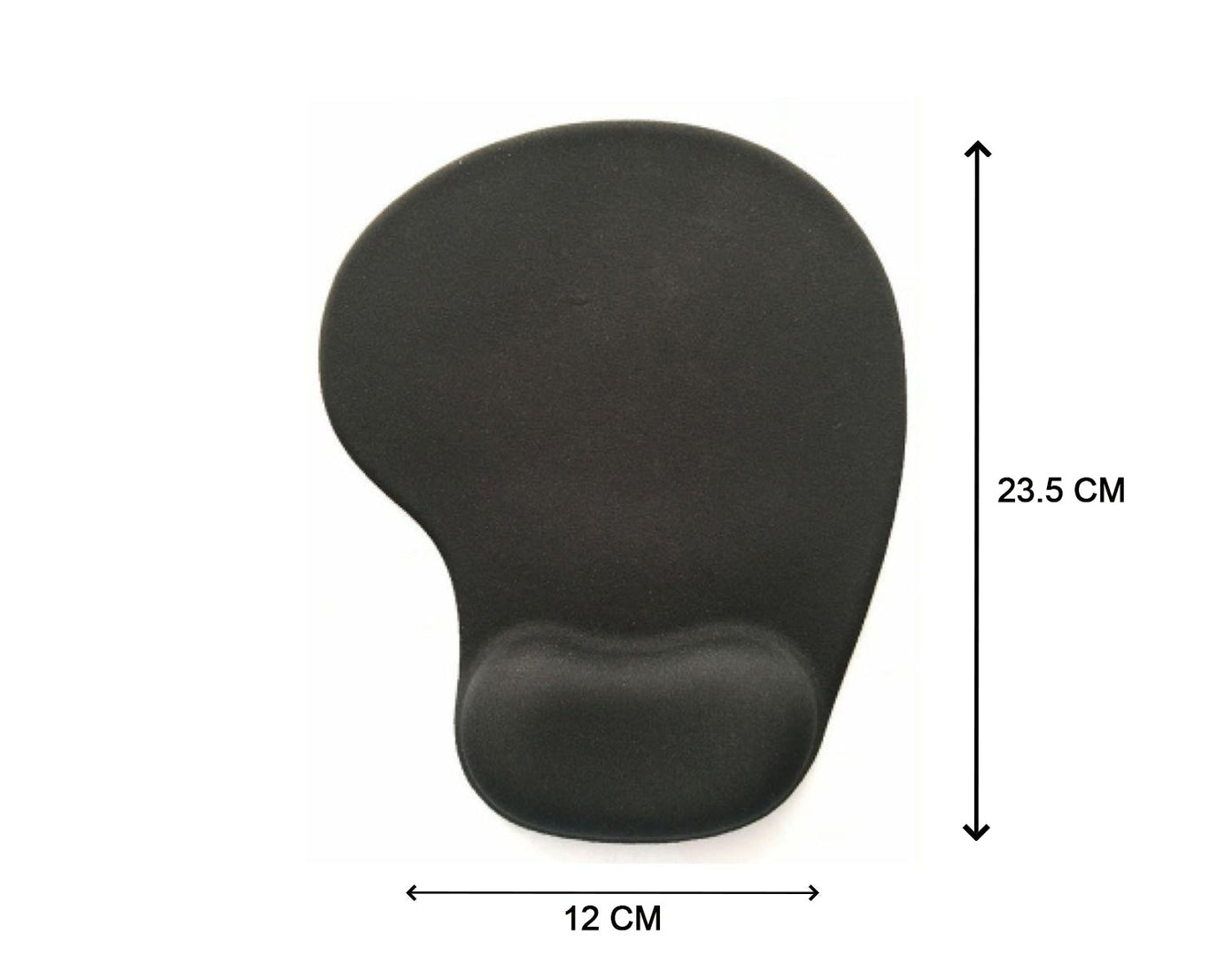 Detailed view of wrist support mouse pad, ideal for long computer sessions