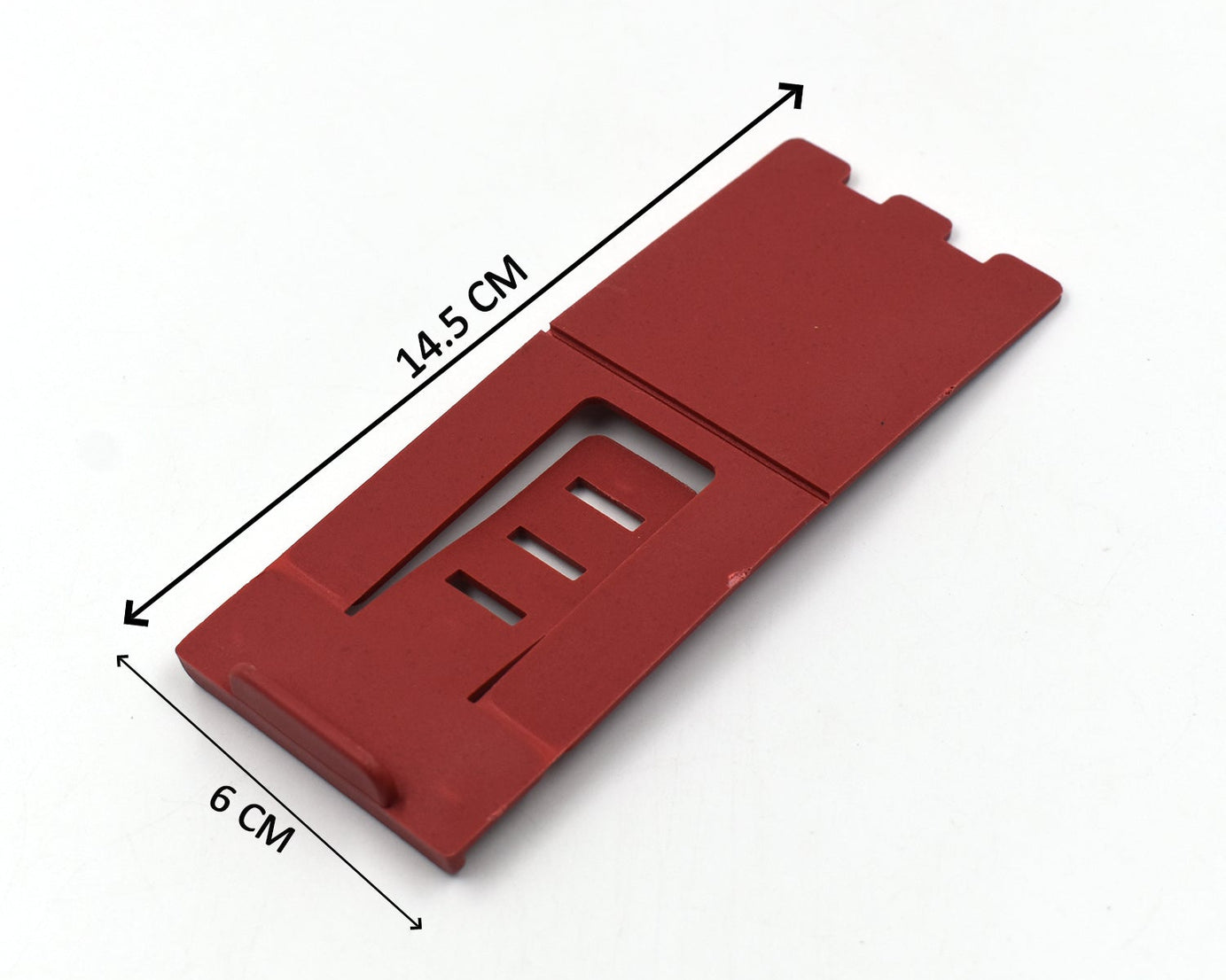 Adjustable mobile holder for easy phone support on desks.