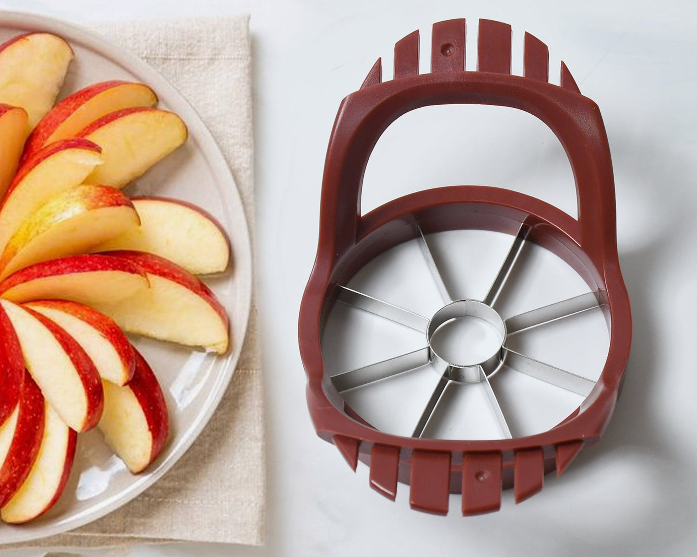 stainless steel apple cut, apple slicer, fruit divider, core remover, separator