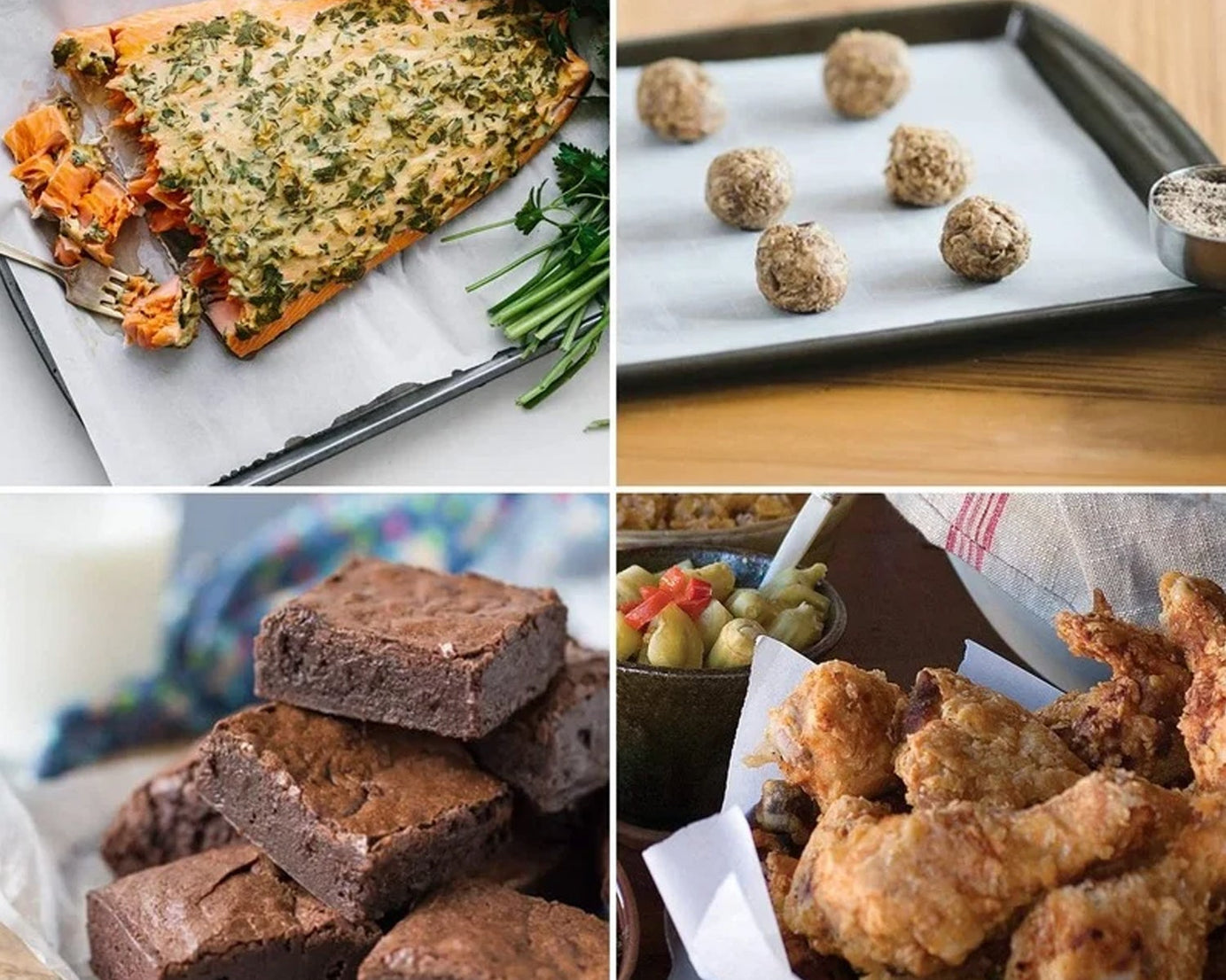 Non Stick Microwave & Oven Proof Parchment Paper/ Baking Paper/ Food Wraping Paper, Easy to Tear, Easy to Clean, for Grilling, Cooking, deep Fryer, White