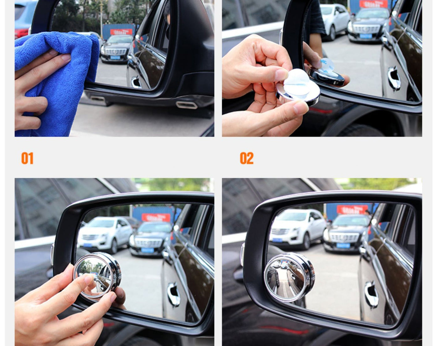 Round HD Glass Blind spot Mirror