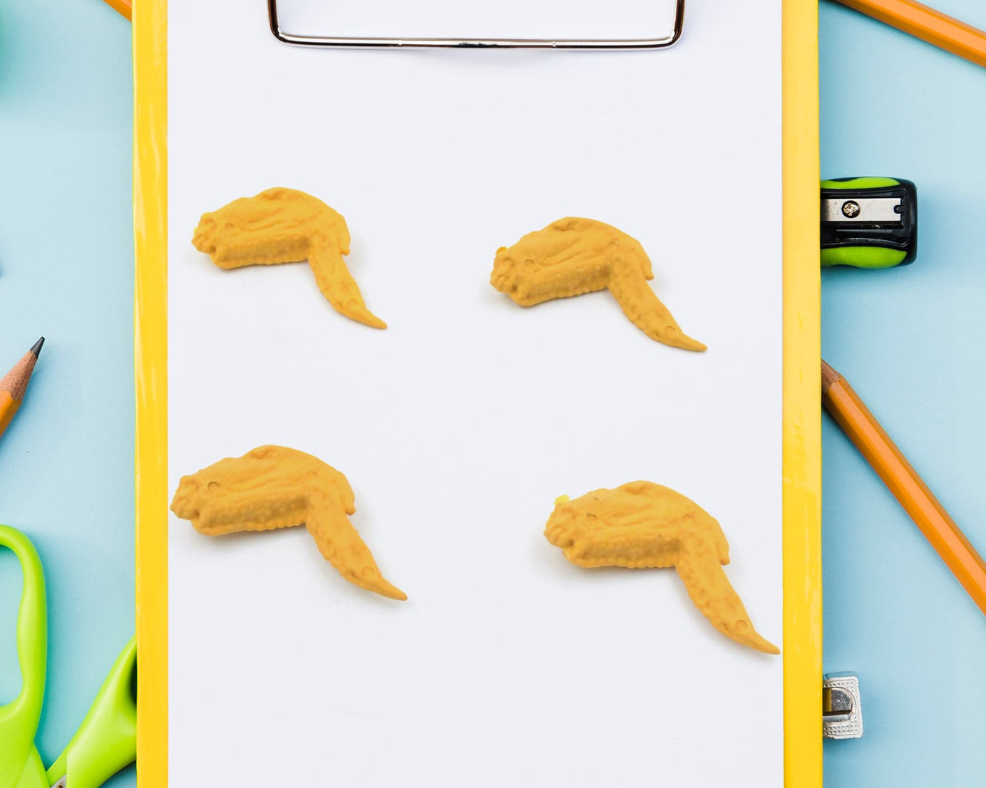 Cute Erasers, Pencil Eraser, Chicken Wings Chicken Legs Eraser Student School Supplies Gifts Chicken Rubber Drawing Small Eraser Office Accessory Fun Back to School Supplies Gifts Party Favor for Kids Adults Students (8 Pcs Set)