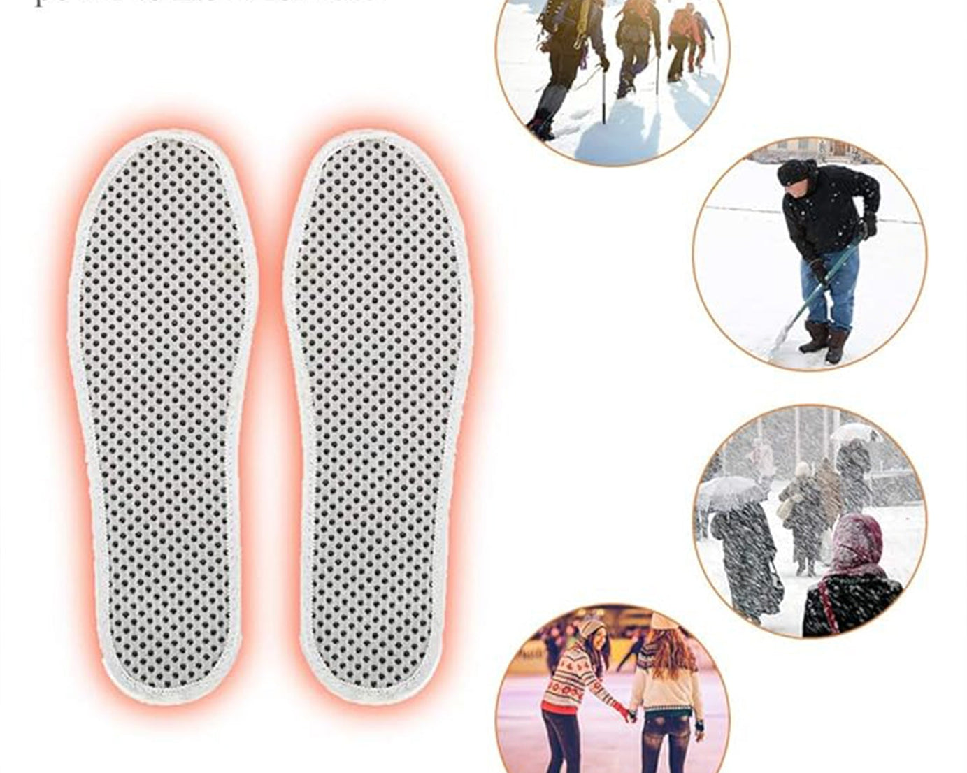 Massage Magnetic Self Heating Insole Shoe, Heating Insole for Women Men - Unisex Warm Insole - Thermal Insoles - Tourmaline Self Heating Shoe Inserts - Warm Shoe Pad (1 Pair)