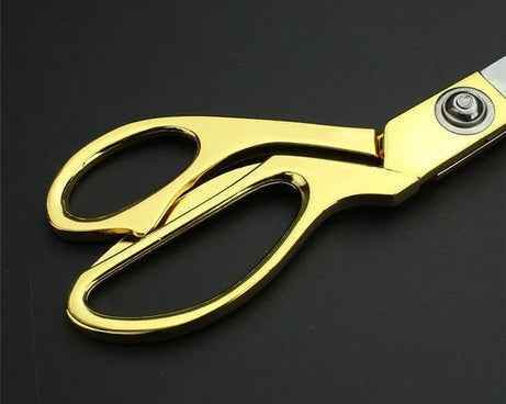 Golden scissors detail