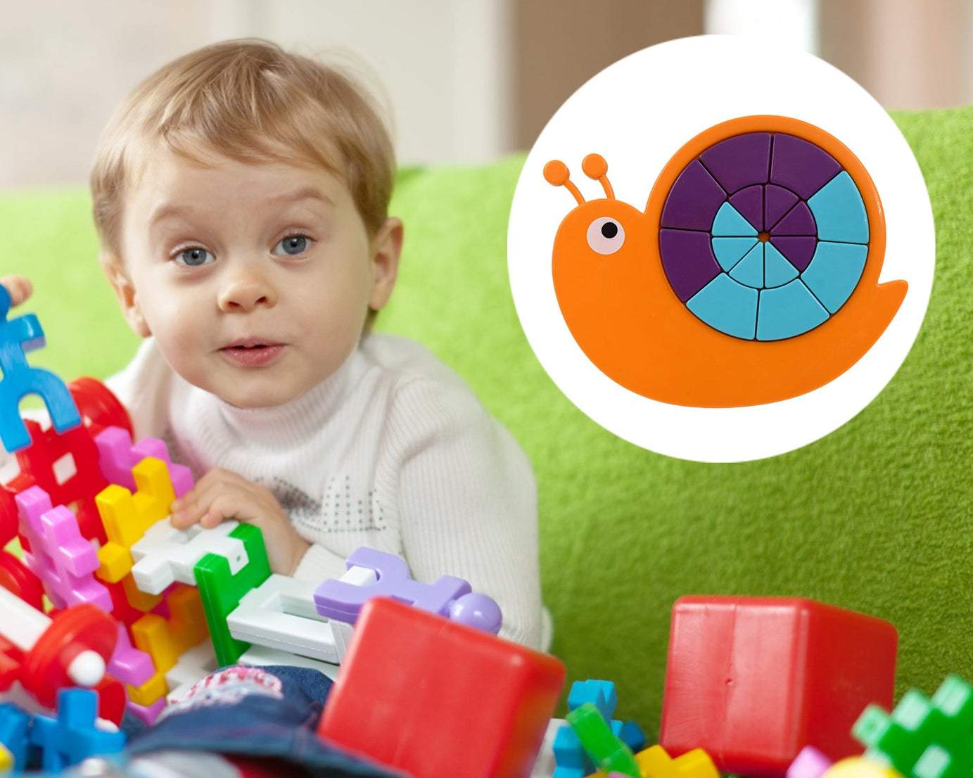 Toys Snail Puzzle Kids, Mini Travel Puzzle Games & Pre School Toys Develops Motor & Reasoning Skills STEM Educational Toy, Birthday Gifts 3 - 6 Year kids, Brain Games for Kids, Building Blocks for Kids (Mix Color)