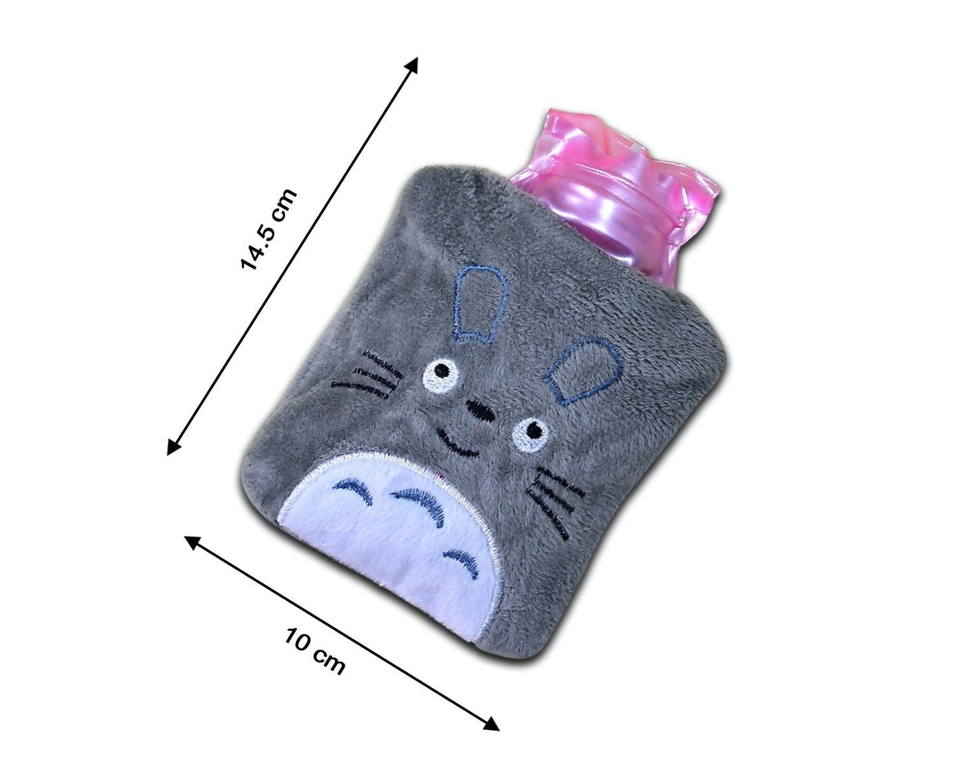 6531 Totoro Cartoon Hot Water Bag small Hot Water Bag with Cover for Pain Relief, Neck, Shoulder Pain and Hand, Feet Warmer, Menstrual Cramps.