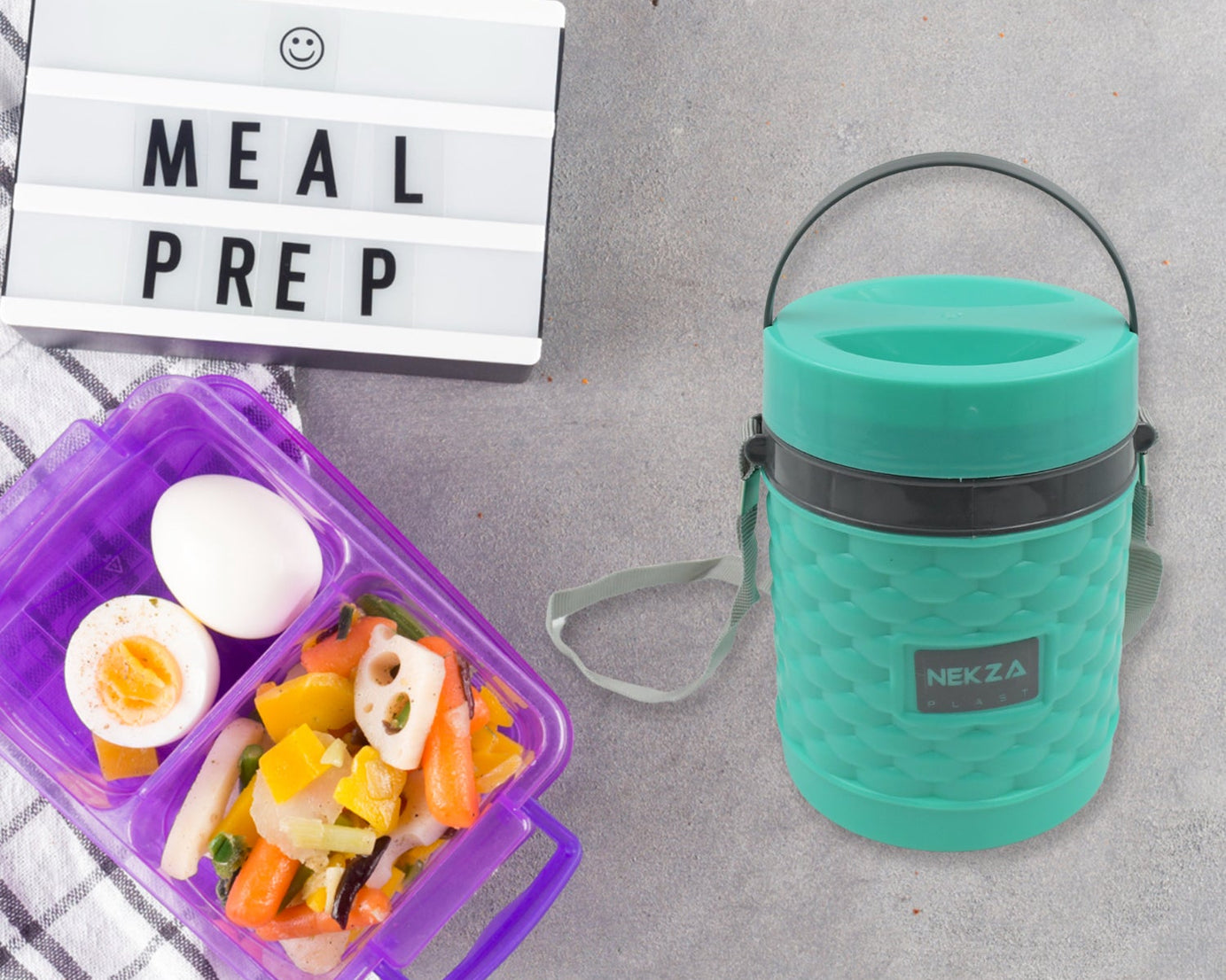 Double Wall Insulated Tiffin with Handle (1 Pc): Stackable, Hot Food Container