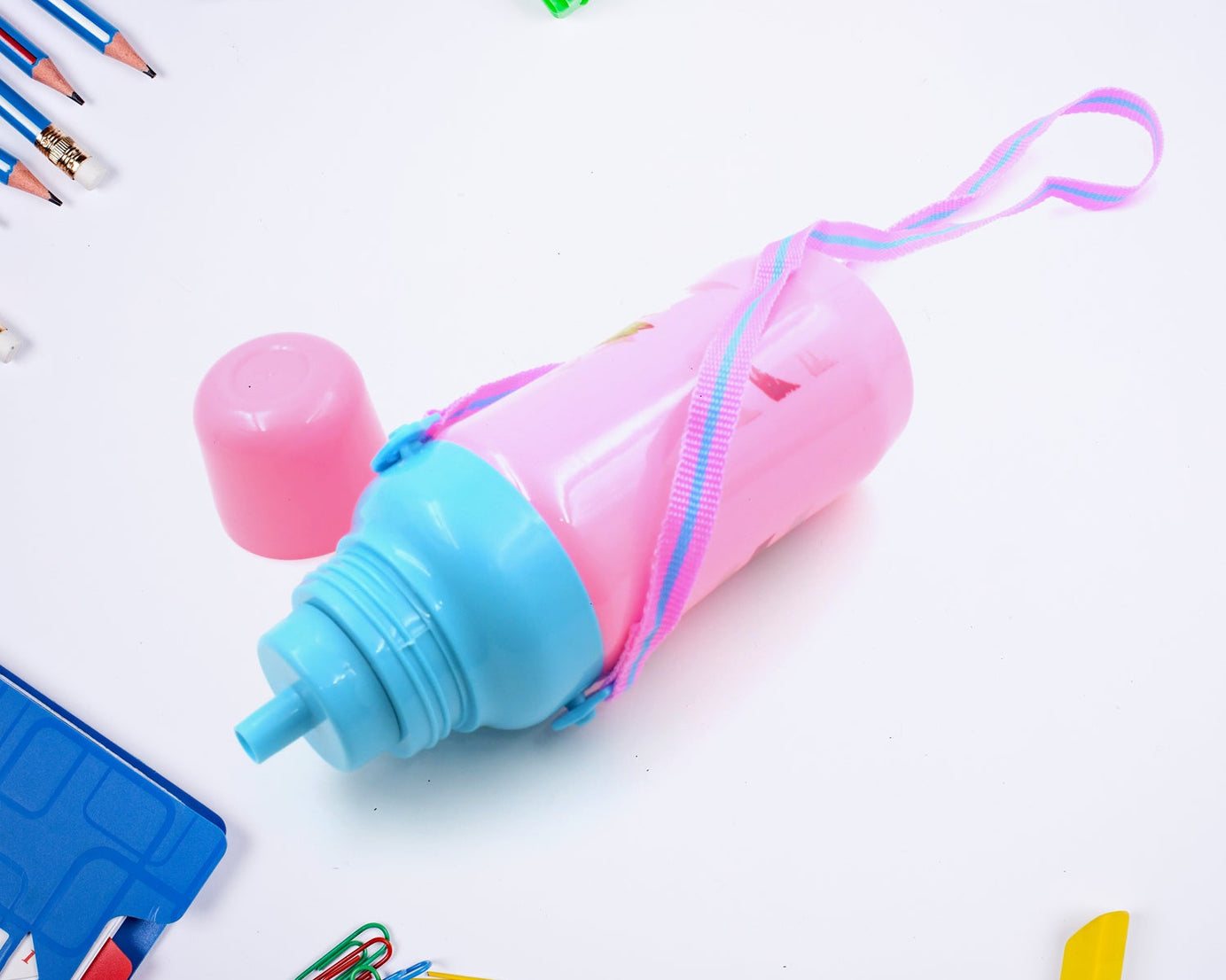 500ml Insulated Sports Water Bottle with Dori & Straw: Leakproof, BPA-Free, Kids