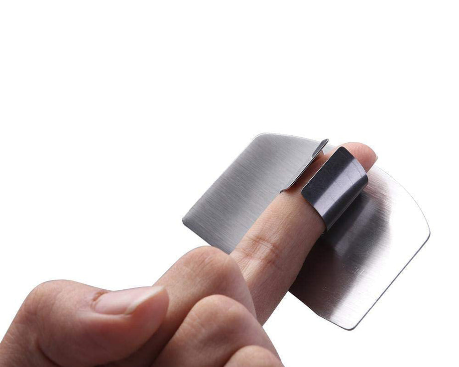 Finger guard for cutting protection, made of stainless steel.