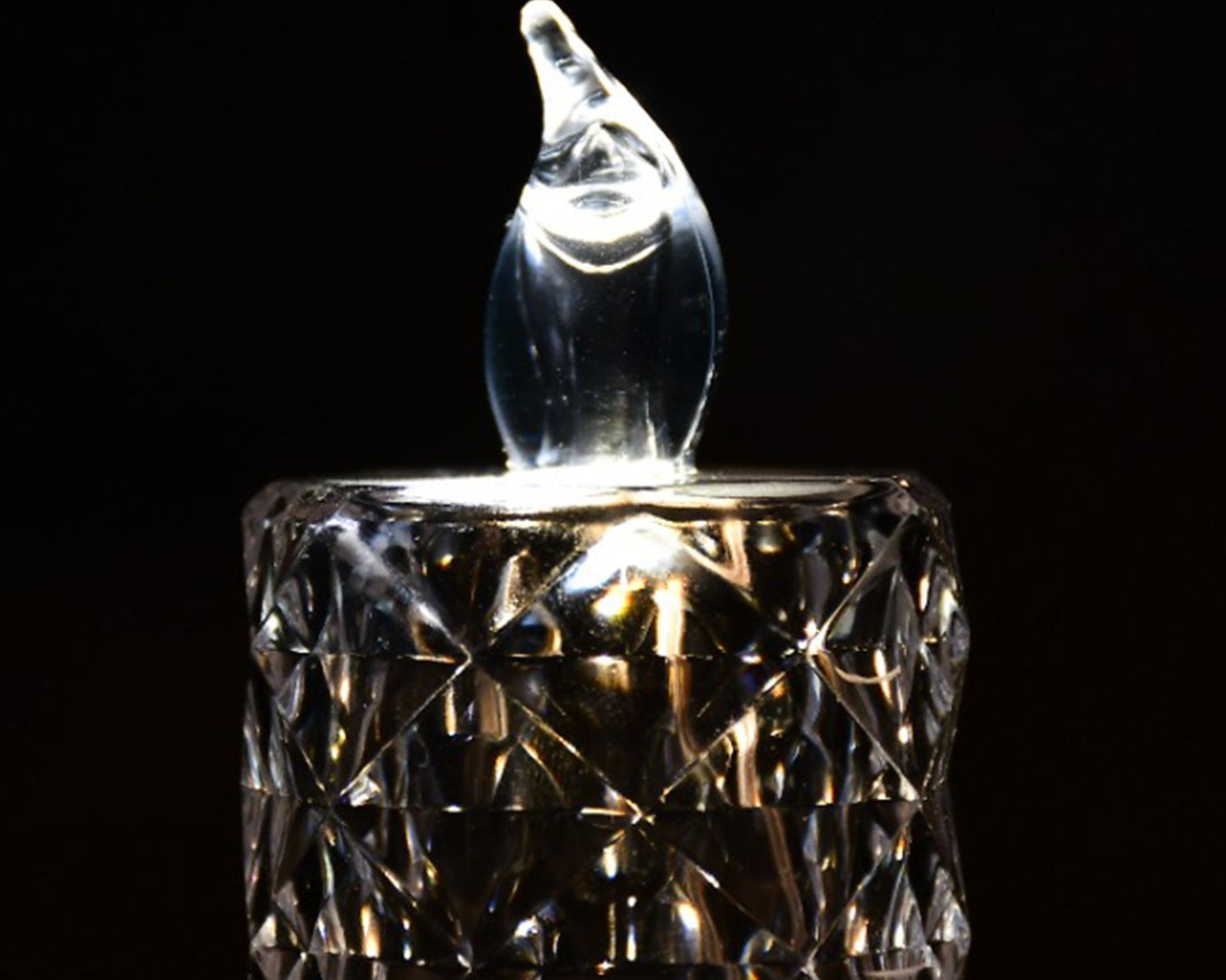 Crystal rose candles for home decoration.