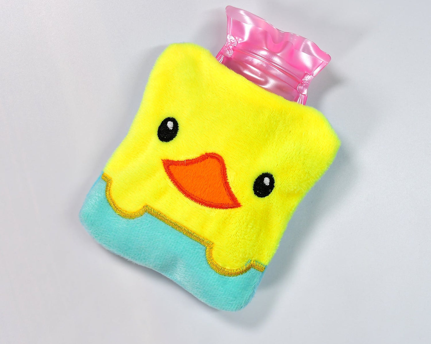 6524 Yellow Duck design small Hot Water Bag with Cover for Pain Relief, Neck, Shoulder Pain and Hand, Feet Warmer, Menstrual Cramps.