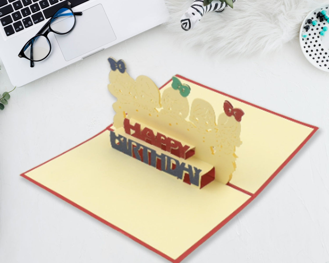 3D Paper Wish Card High Quality Paper Card All Design Card Good Wishing Card (All 3D Card Birthday, Christmas Card,  Cartoon Card, Love Heart Card) (1 Pc)