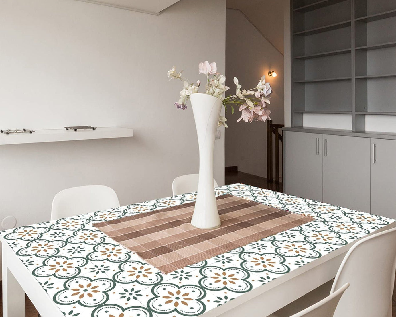 Peel and Stick Floor Tiles Kitchen / Bathroom Backsplash Sticker Detachable Waterproof DIY Tile Stickers for Wall Decoration Tiles Home Decoration (8x8 Inch / 1 pc Tiles)