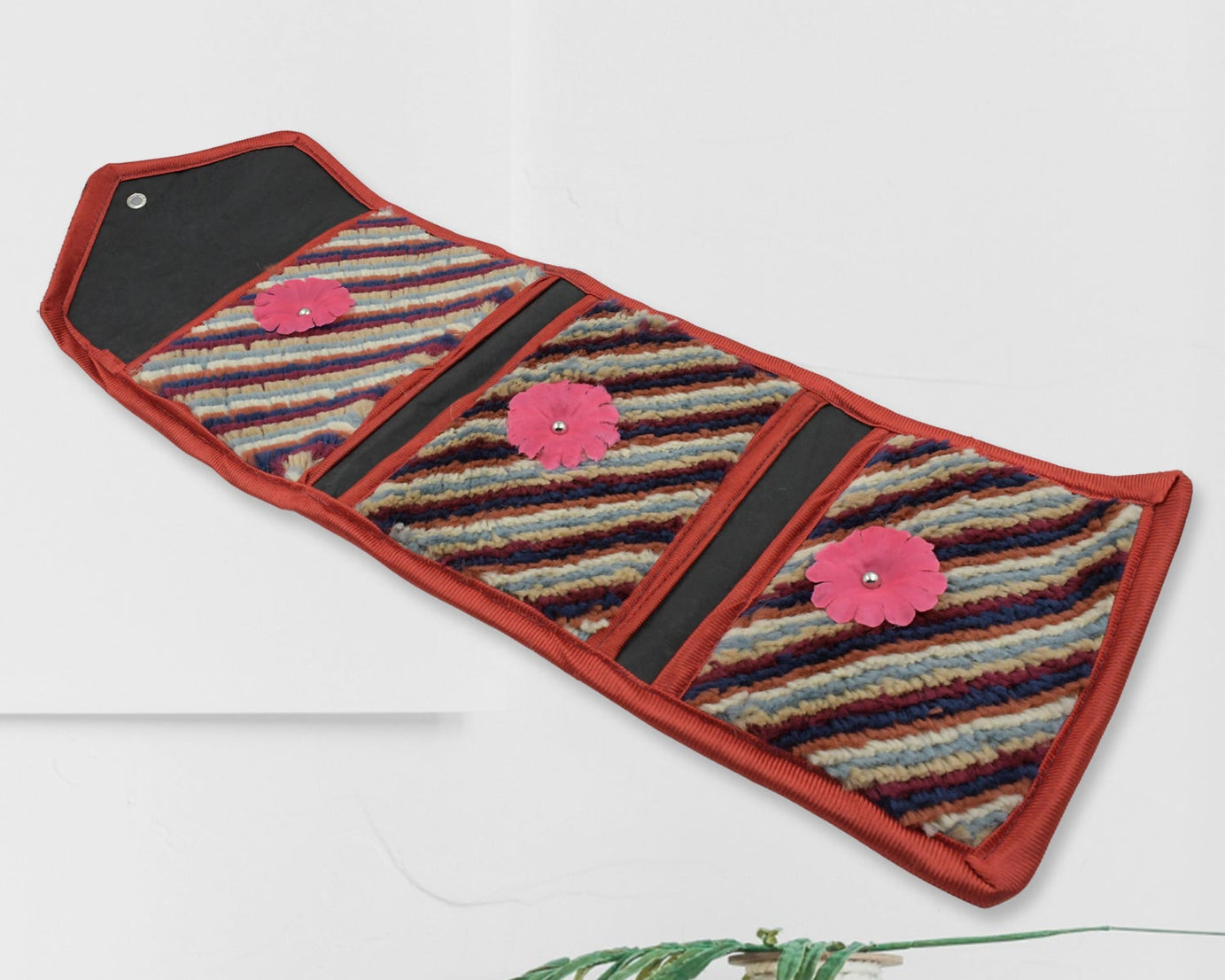 8867 Foldable Hanging Organizer 3 Compartment, Pocket Organiser, Document Holder Wall Hanging Letter Holder with 3 Pockets | Magazine/Paper Holder, Foldable Hanging Organizer