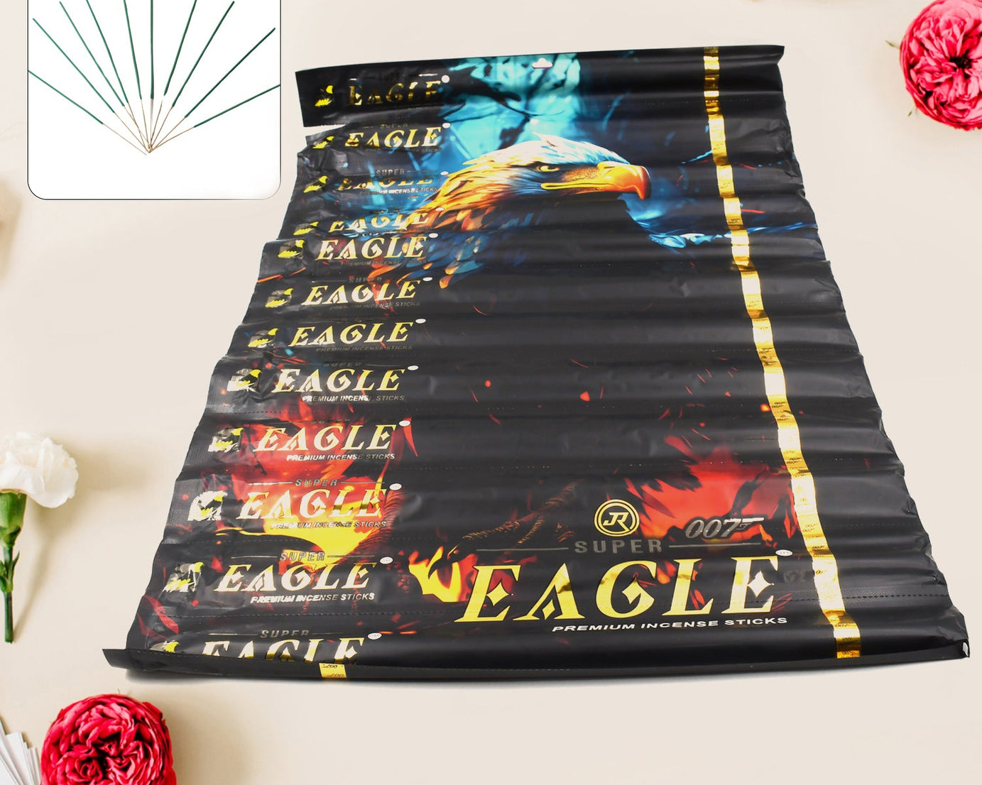 Mosquito Agarbatti Stick, Mosquito Agarbatti 1 Box (12 Packet / 120 Sticks) (Incense Stick)