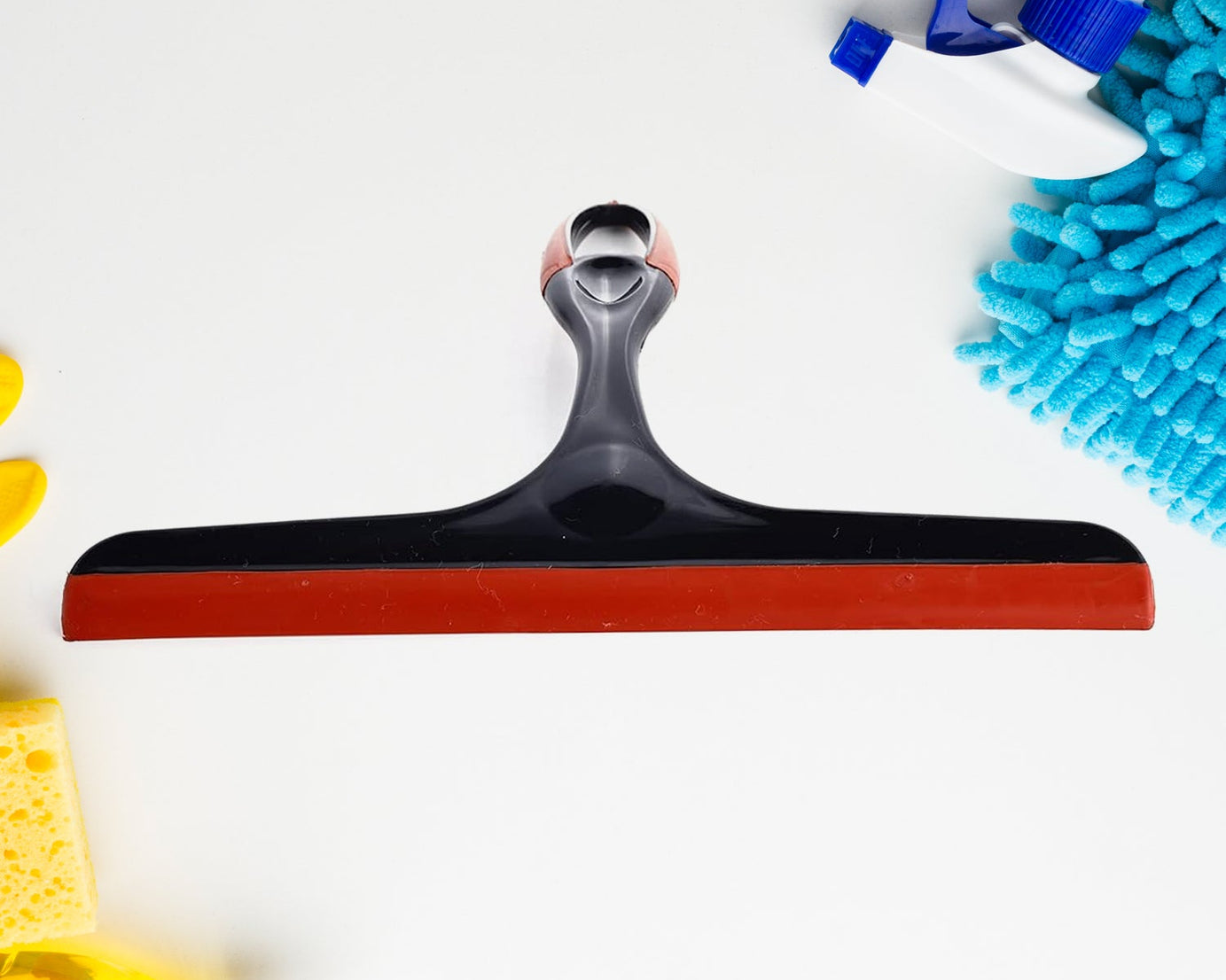 Plastic Kitchen Wiper | Ideal for Kitchen Platform, Windows, Glass, & Car Windshield | Silicone Head | Multicolor | Pack of 1 pc
