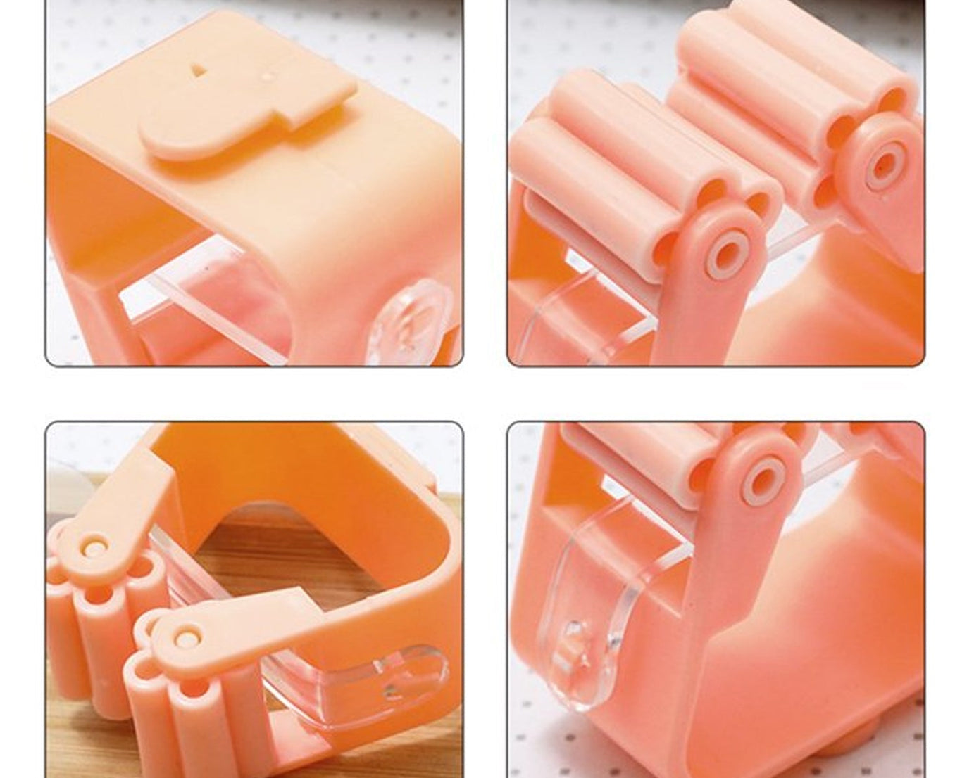 7458 Broom Holder Wall Mounted, Mop and Broom Holder Broom Organizer Grip Clips, No Drilling, Wall Mounted Storage Rack Storage & Organization for Kitchen, Bathroom, Garden (1 Pc)