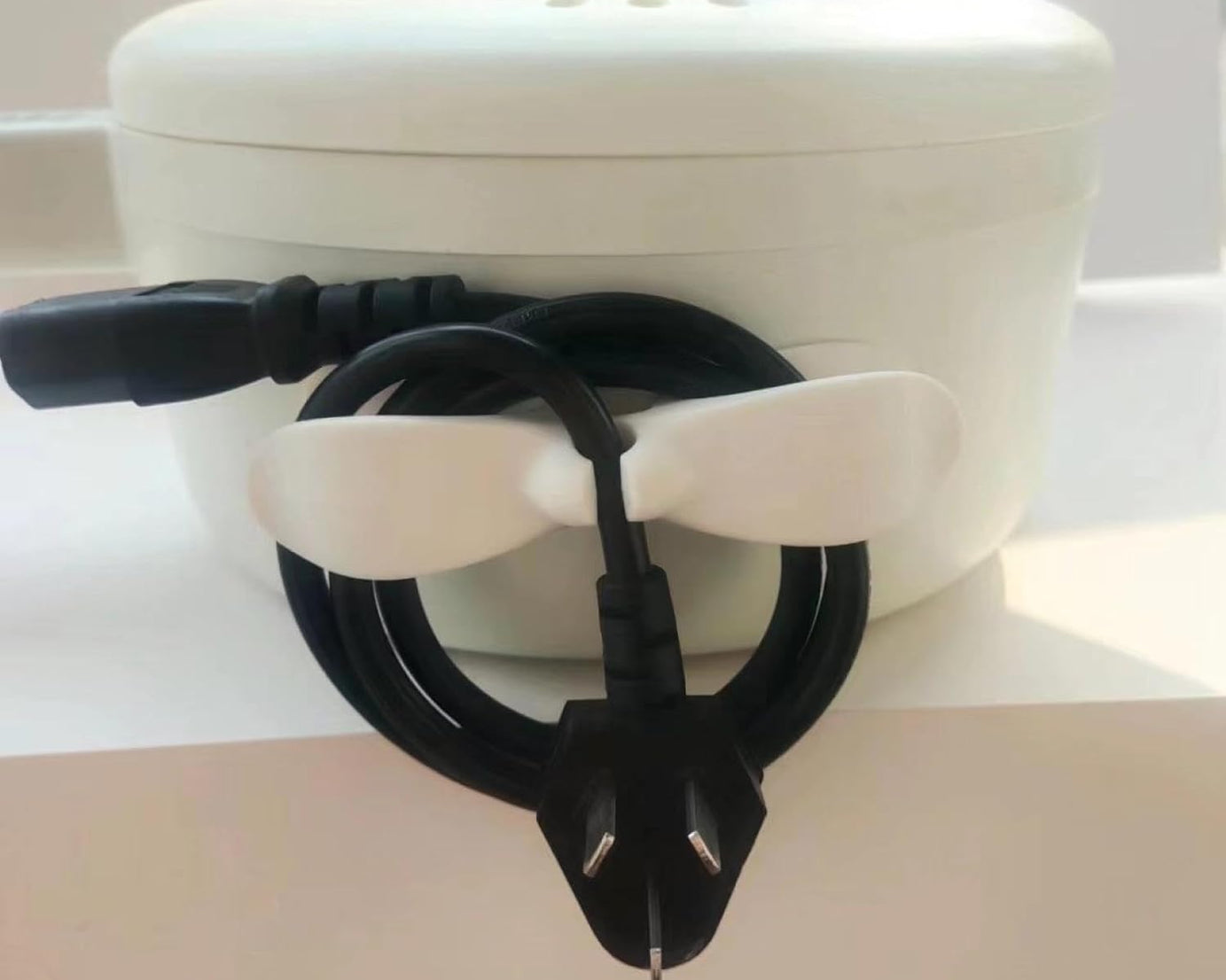 Power Plug Holder Organizer for Appliances Tidy Cord Winder Cable Organizer Self Adhesive Wire Wrap Holder for Coffee Maker Pressure Cooker Etc (1 Pc / 8x3 Cm / Small)