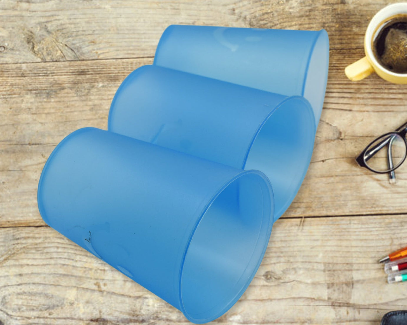 Plastic Tumblers Lightweight Cups / Glass Reusable Drinking Cups Restaurant Cups Dishwasher Safe Beverage Tumblers Glasses for Kitchen Water Transparent Glasses 3 pc Set