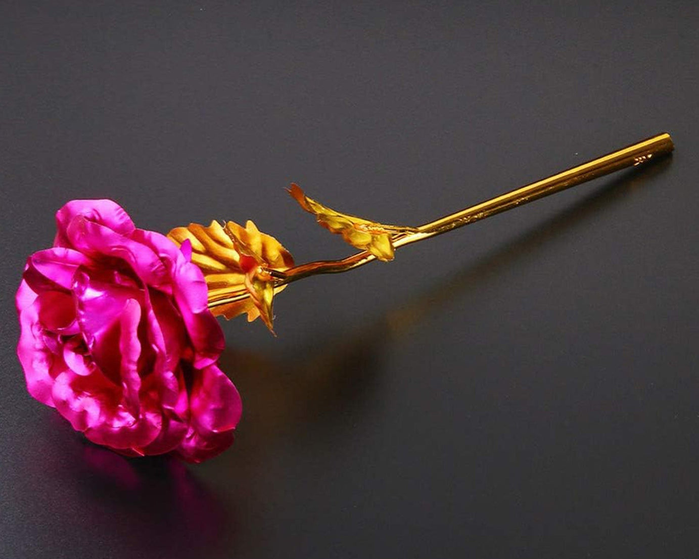 0898 Gold Rose Artificial Rose Flower With Gift Box, Plastic Flowers Best Gifts for Friend Girl Wife Women, Golden Rose Gift for Valentine's Day, Mother's Day, Anniversary, Birthday, Wedding, Gold (1 Pc)