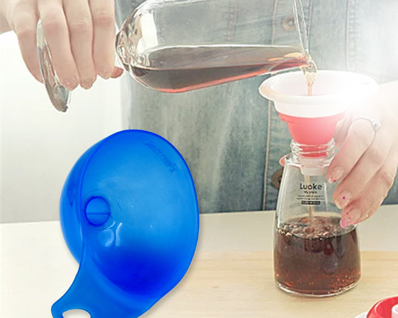 Plastic Funnel For Pouring Oil, Sauce, Water, Juice Cooking Oil, Powder, Small Food-Grains Food Grade Plastic Funnel (1 Pc)