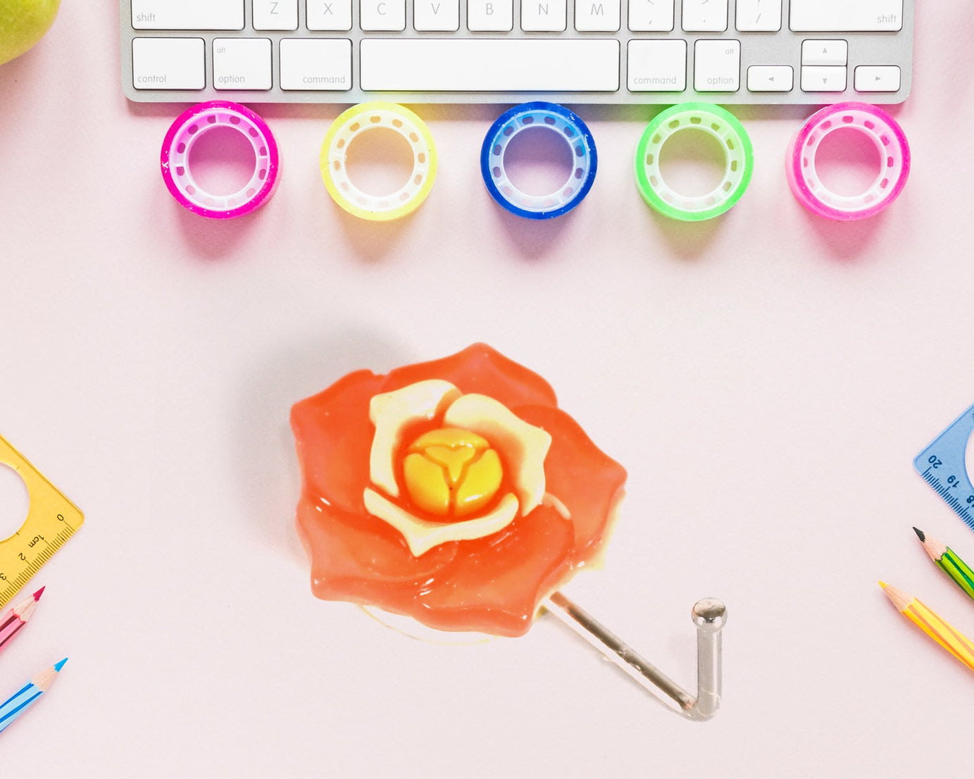 Multipurpose Mix Design Self Adhesive Wall Hooks Load Capacity Up to 1 Kg (Mix Design \ 1 Pc)