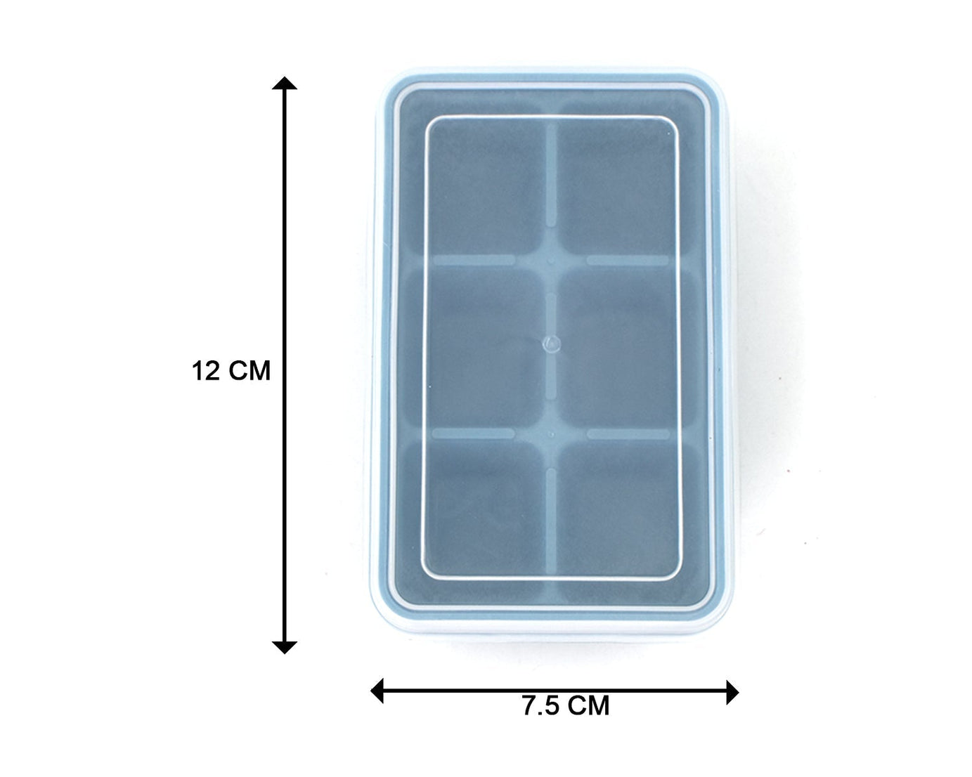 8242 6 Grid Silicone Ice Tray Used In All Kinds Of Places Like Household Kitchens For Making Ice From Water And Various Things And All With Color Box (1 Pc)