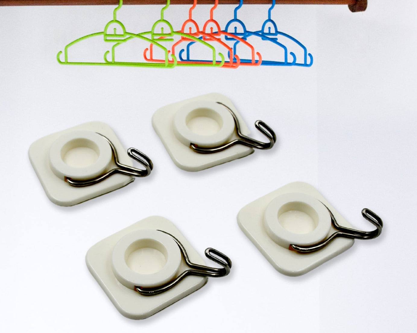 Multipurpose Strong Hook Self-Adhesive hooks for wall Heavy Plastic Hook, Sticky Hook Household For Home, Decorative Hooks, Bathroom & All Type Wall Use Hook, Suitable for Bathroom, Kitchen, Office (2 Pc & 4 Pc Set)