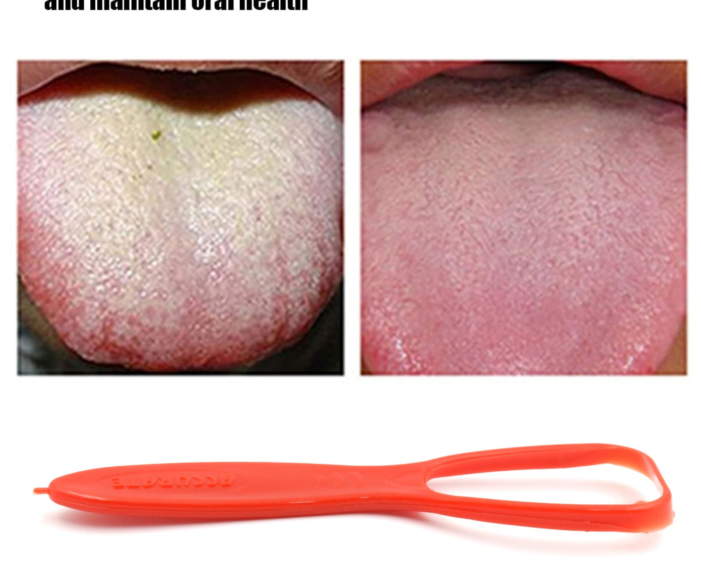 Plastic Tongue Cleaner For Kids & Adults | Tongue Scraper For Bad Breath, Maintain Oral Hygiene for Daily Use | for Fresh Breath & Bacteria Removal | Improved Taste Plastic With Handle Tongue Cleaner (1 Pc )