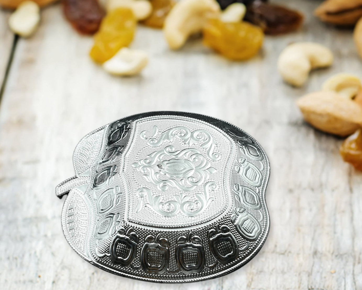 DECORATIVE MUKHWAS SERVING TRAY SERVING MUKHWAS PLATE FANCY CANDY TRAY DRY FRUIT SERVING TRAY (1 Pc Set)