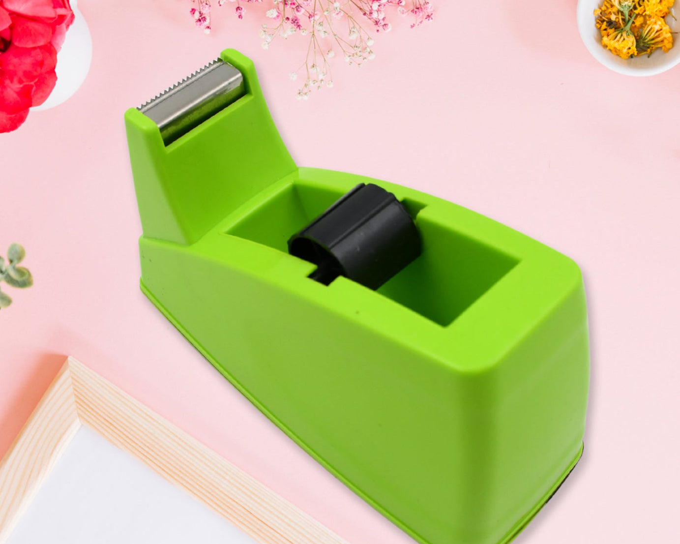 Plastic Tape Dispenser Cutter for Home Office use, Tape Dispenser for Stationary, Tape Cutter Packaging Tape School Supplies (1 pc / 515 Gm)