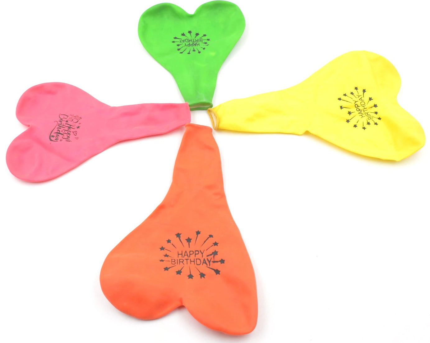 Heart shaped balloons Kinds of Rainbow Party Latex Balloons for Birthday / Anniversary / Valentine's / Wedding / Engagement Party Decoration Multicolor (4 Pcs Set)